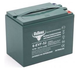 Тяговый гелевый аккумулятор RUTRIKE 6-EVF-52 12V52A/H C3 22598 