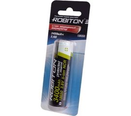 Аккумулятор с защитой ROBITON 3.4/Li18650 3400мАч (NCR18650B) BL1 13485 