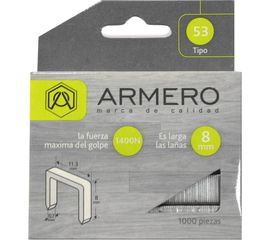 Скобы для степлера ARMERO тип 53, 8мм, 1000 шт A312/007 