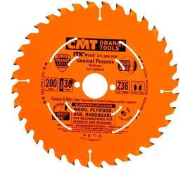 Диск пильный по дереву (200х30х1,8/1,2 мм; Z36) CMT 271.200.36M 