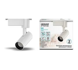 Трековый светильник GAUSS цилиндр 6W 600lm 4000K 180-220V IP20 45х155мм белый LED 1/40 TR075 