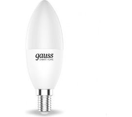 Умная Wi-fi лампочка Gauss, Smart Light RGBW E14 C37 5 Вт 2700-6500K, с изменением цвета, управление голосом/смартфоном 1190112 