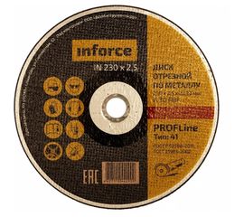 Диск отрезной по металлу (230х2.5х22.23 мм) Inforce IN230x2,5 
