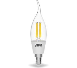 Умная Wi-fi филаментная лампочка Gauss, Smart Light DIM E14 CF35 4,5 Вт 2700-6500K, диммируемая, управление голосом/смартфоном 1260112 