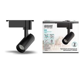 Трековый светильник GAUSS цилиндр 8W 750lm 4000K 180-220V IP20 45х155мм черный LED 1/40 TR078 