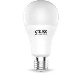 Умная Wi-fi лампочка Gauss, Smart Light RGBW E27 A60 10 Вт 2700-6500K, с изменением цвета, управление голосом/смартфоном 1180112 