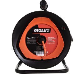 Удлинитель на пластиковой катушке Gigant ПВС 2х0,75 6A 50м IP44 PE-033 
