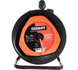 Удлинитель на пластиковой катушке Gigant ПВС 2х0,75 6A 20м IP44 PE-032 