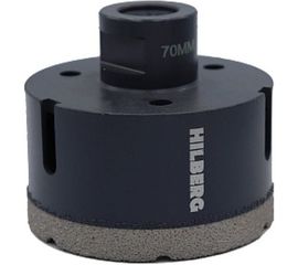 Коронка алмазная по керамике и керамограниту Super Hard (70 мм; M14) Hilberg HH670 