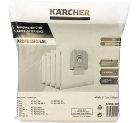 Пылесборники бумажные 5 шт. для пылесосов Karcher 6.904-285 