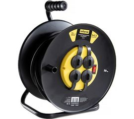 Силовой удлинитель на катушке Inforce 4 гнезда, с/з КГт 3х2,5 16A 30м IP44 09-15-03 