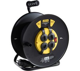 Силовой удлинитель на катушке Inforce 4 гнезда, с/з КГт 3х1,5 16A 30м IP44 09-15-01 
