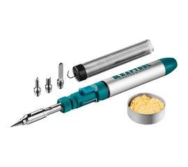 Набор, паяльник газовый, 3в1, 4 насадки, припой, чистка жал, 1300С KRAFTOOL 55504-H8 