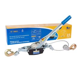 Ручная лебедка с двойным храповым механизмом KRAFT 2.5 т KT 705011 