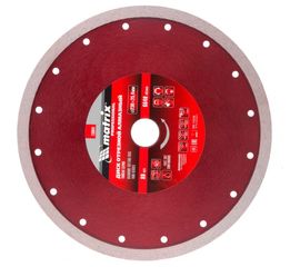 Диск алмазный отрезной сплошной тонкий по керамограниту (230х25.4 мм; 2.1х10 мм; мокрый рез) MATRIX 730847 