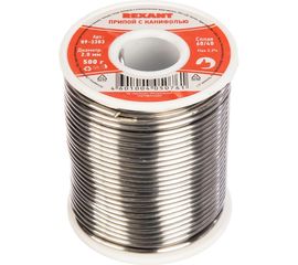 Припой с канифолью (500 гр; 2 мм; Sn60 Pb40 Flux 2.2%) REXANT 09-3383 