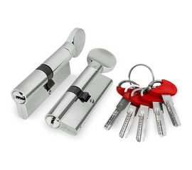 Цилиндровый механизм Fuaro D-PRO502/120 mm /55+10+55/ CP хром 5 кл. 37739 