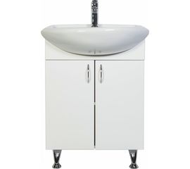 Напольная тумба с раковиной Orange Роса белый глянец Ro-50TUW+RA 