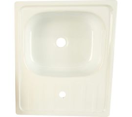 Стальная мойка Гомель эмалированная, 500х600, с кронштейнами 28684 