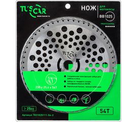 Нож для мотокосы BB1025, Professional, 230x25,4x54T, For Forest TUSCAR 1031025111-54-2 