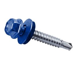 Кровельный саморез Tech-Krep КР сверло 4,8х35 RAL-5005 насыщенный синий 250 шт, ведро 113535 