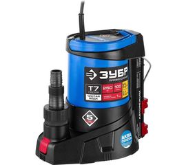 Погружной дренажный насос для чистой воды Зубр Профессионал Т7 АкваСенсор НПЧ-Т7-250 