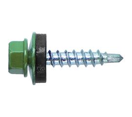 Кровельный саморез Tech-Krep КР сверло 4,8х51 RAL-6002 зелёный 200 шт, ведро 103179 