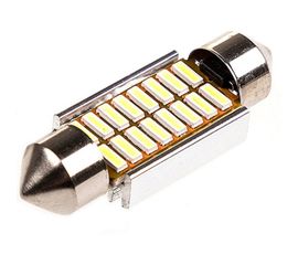 Автолампа диод SKYWAY T11 C5W 16 SMD диодов 1-контурная 36мм белая S08201313 