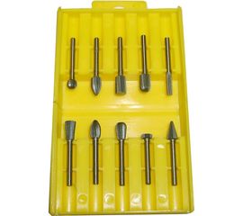 Набор фрез твердосплавных по дереву (10 шт; 3 мм; HSS) SKRAB 37091 