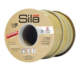 Самоклеящийся уплотнитель Sila D100, 9х7,4 мм, серый (S) 1BX 