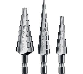 Набор ступенчатых сверл по сталям и цветным металлам (3 шт; 3-20 мм; Р6М5) ЗУБР 29670-3-20-H3_z01 