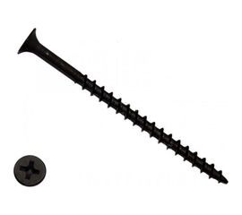 Саморез по дереву КРЕП-КОМП черный 4,8х89 1800шт чд8948 