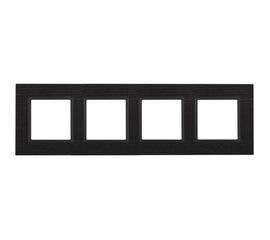 Рамка ЭРА 14530405 Elegance на 4 поста, черное дерево+антрацит Б0034583 