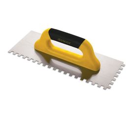 Зубчатая гладилка DEKOR HASSAN 120 х 500 мм квадратный зуб 6 х 6 мм пластиковая ручка 454 
