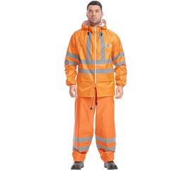 Нейлоновый сигнальный костюм с СО полосами Элит-Профи, оранжевый, размер L, RR017oL 