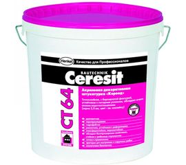 Штукатурка акриловая декоративная "Короед" CT 64 (2.0 мм; база; 25 кг) 1/24 CERESIT 22620 