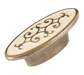 Ручка скоба ОФК комплект из 10 штук, 1151-32 ст.бронза+кремовый Tr-00000958 