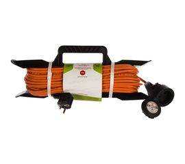 Силовой удлинитель ЭРА UFx-1-2x1.0-20m-IP44 на рамке, без заземления, 1 гнездо, 20м, ПВС 2х1 Б0043040 