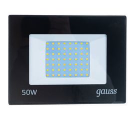 Светодиодный прожектор Gauss LED 50W 3350lm IP65 3000К черный 1/40 SQ613527150 