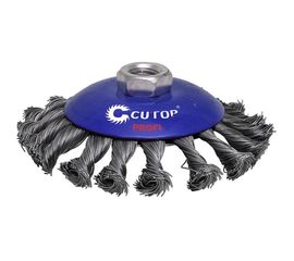 Щетка тарелка (115 мм; М14; крученая проволока 0.5 мм) для УШМ CUTOP 82-529 