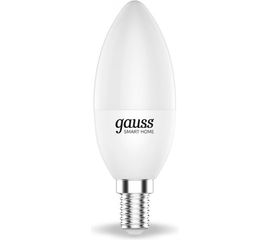 Умная Wi-fi лампочка Gauss, Smart Light DIM E14 C37 5 Вт 2700-6500K, диммируемая, управление голосом/смартфоном 1100112 