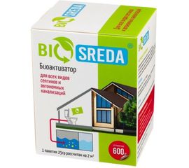 Биоактиватор для всех видов септиков и автономных канализаций (24 пакетика по 25 гр) BIOSREDA 4610069880015 
