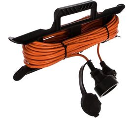 Удлинитель на рамке Gigant б/з ПВС 2х0,75 6A 20м IP 44 PE-006 (Россия) 