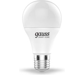Умная Wi-fi лампочка Gauss, Smart Light DIM E27 А60 8,5 Вт 2700-6500K, диммируемая, управление голосом/смартфон��м 1050112 