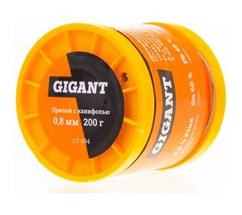 Припой Sn60 Pb40, трубка 0.8 мм, 200 г Gigant GT-094 