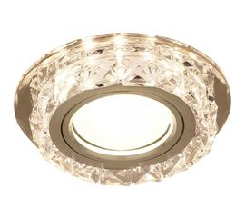 Светильник, Круг, Кристалл/Хром, Gu5.3, LED 3000K Gauss Backlight BL039 