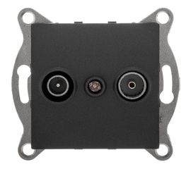 Механизм розетки GUSI ELECTRIC Ugra TV+SAT, оконечной, СУ, графит С11TS1-010 