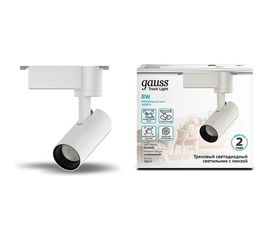 Трековый светильник GAUSS цилиндр 8W 750lm 4000K 180-220V IP20 45х155мм белый LED 1/40 TR077 