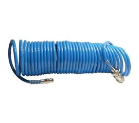 Шланг спиральный полиуретановый с быстроразъемными соединениями (15 м; 5.5х8 мм; 15 бар) INTERTOOL PT-1708 