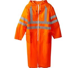 Нейлоновый плащ-дождевик на молнии ЗУБР, сигнальный цвет, р.56-58 11617-56 